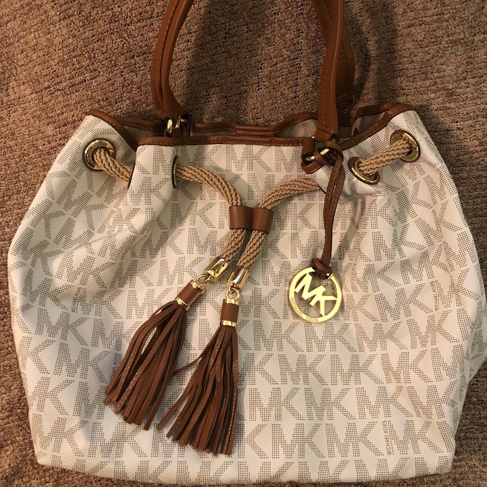 MK Tassel Drawstring Bag